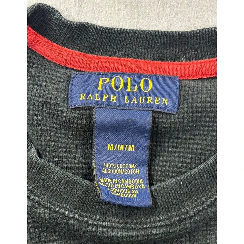 Polo Ralph Lauren Mens Waffle Knit Long Sleeve Crewneck Shirt Thermal
